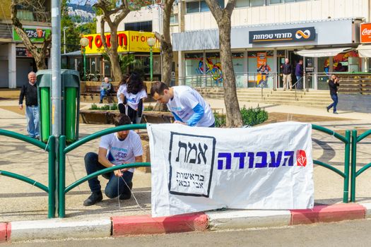 Political activists in Haifa, 4 days before Israel 2019 election