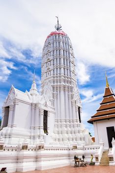 Ayutthaya Thailand June 13, 2020 : Prang of Puttaisawan temple i