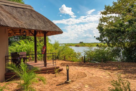 Chalet in the Chobe Safari Lodge located at the Chobe River in Kasane, Botswana