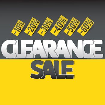 Clearance sale banner, flyer or poster