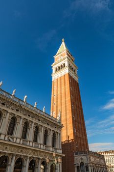 Piazza San Marco with Campanile. Venice, Italy. Campanile di Ven