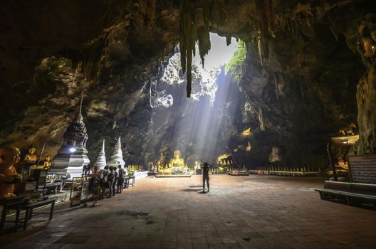 Ray of light from Khao Luang Cave.