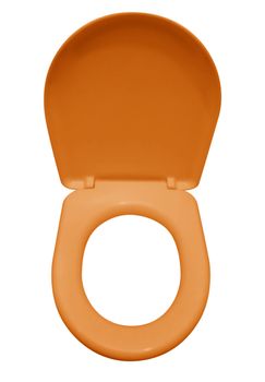Toilet seat isolated - orange