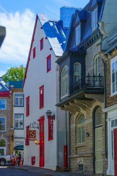 Old town, with historic buildings, in Quebec City