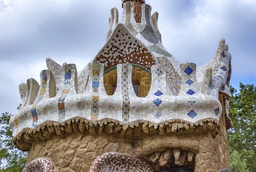 Details of building in the Parc Guell