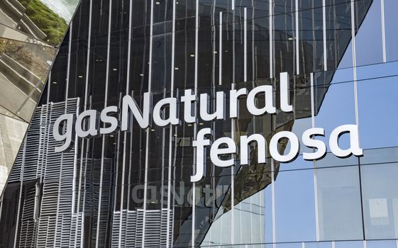 Closeup of office building of Gas Natural fenosa