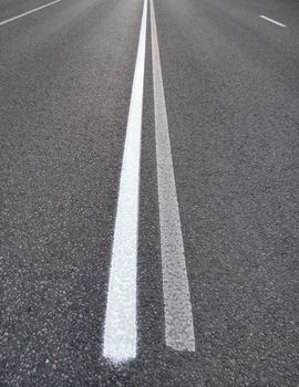 Markings on the road