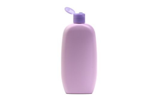 Baby lotion or shampoo bottle isolated on white background. 