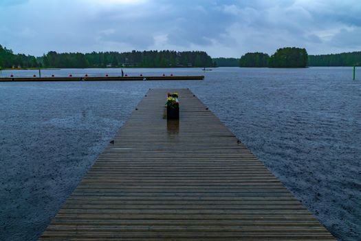 Landscape of lakes in Savonranta, Shouthern Savonia, Lakeland region, Finland