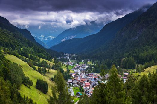 Imressive Dolomites mountains and traditional villages. North of