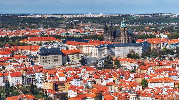 Prague Castle and Saint Vitus Cathedral, Czech Republic. Panoram