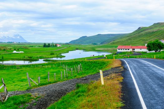Countryside, landscape in northeast Iceland