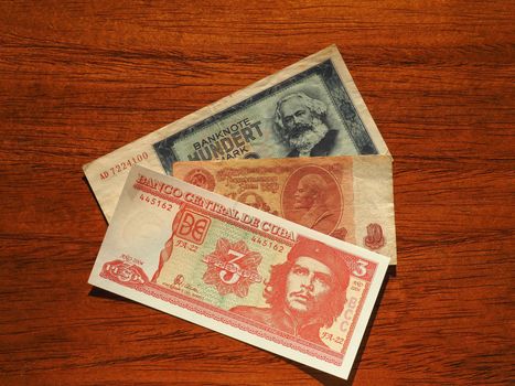vintage money of communist countries
