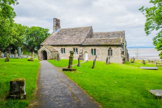 St Peters Church, Heysham Village, Heysham, Morcambe bay, Lancashire, UK