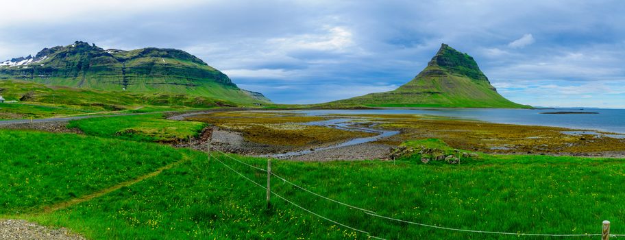 Landscape and the Kirkjufell mountain