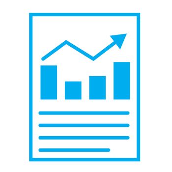 financial report or income statement icon on white background. f