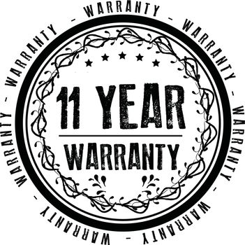 11 year warranty illustration design