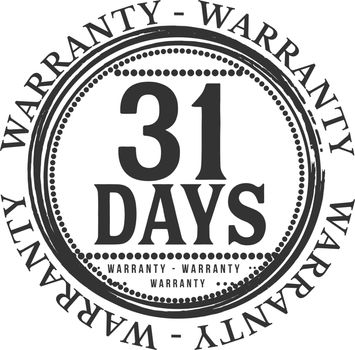 31 days warranty illustration design