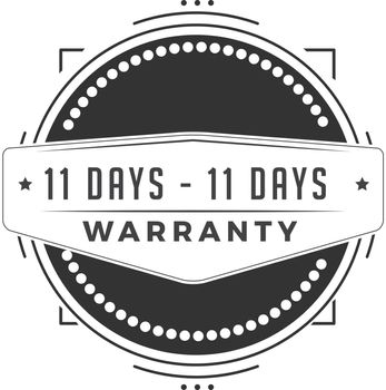 11 days warranty illustration design