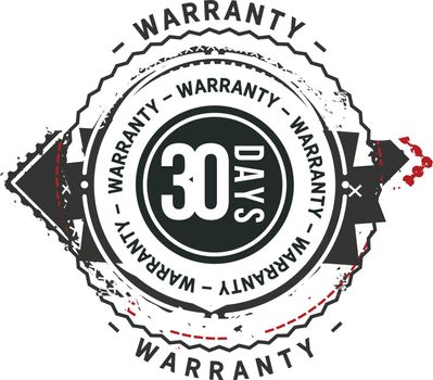 30 days warranty illustration design