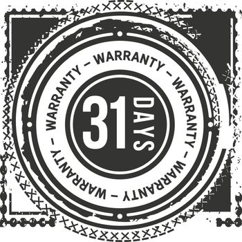 31 days warranty illustration design