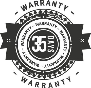 35 days warranty illustration design