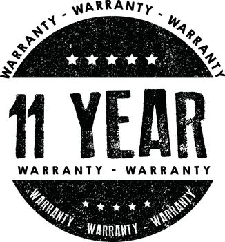 11 years warranty illustration design