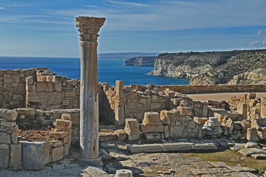 Classical ruins of the ancient cultural centre at Kourion Cyprus