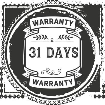 31 days warranty illustration