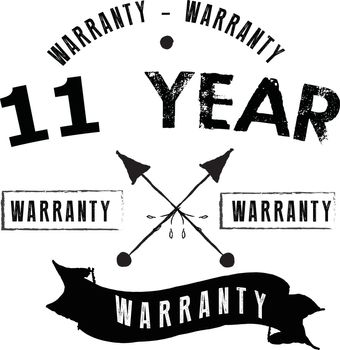 11 years warranty illustration design