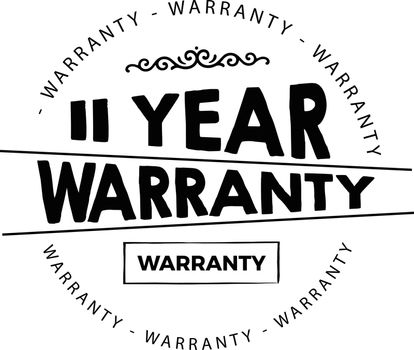 11 year warranty illustration design