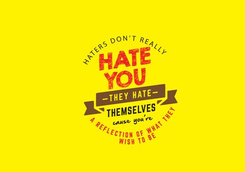 haters don't really hate you