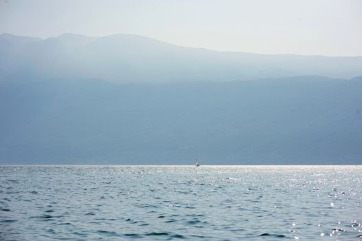 Sailing boat at Garda lake