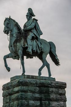 Kaiser Wilhelm statue at the bridge in Cologne