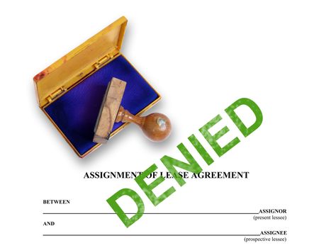 Assignment of lease - denied