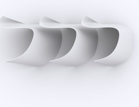3d Rendering of White Arch Construction