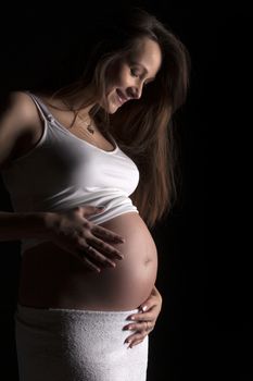 portrait of the pregnant woman