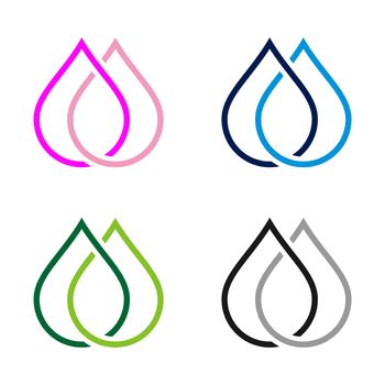 Infinity Line Drop Water Logo Template Illustration Design. Vector EPS 10.