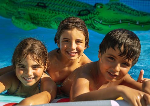 Happy Children in the Pool
