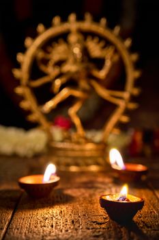 Diwali lights with Shiva Nataraja