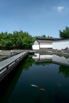 View of architecture in Suzhou Museum.