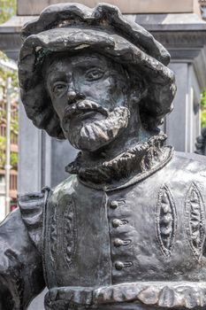 Herman Jacobsen Wormskerck statue on Rembrandtplein, Amsterdam,
