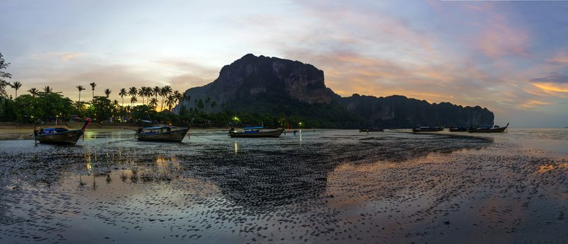 The Ao Nang resort at sunrise