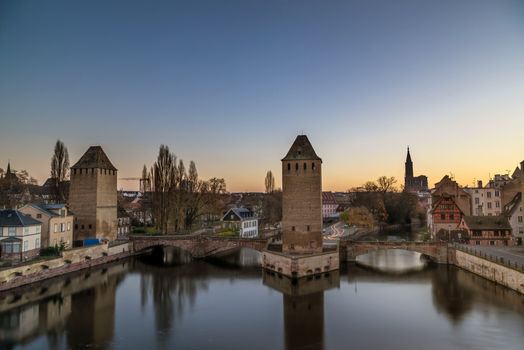 Strasbourg, medieval bridge Ponts Couverts 