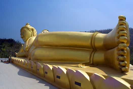 Reclining Buddha is another form of Buddhist.