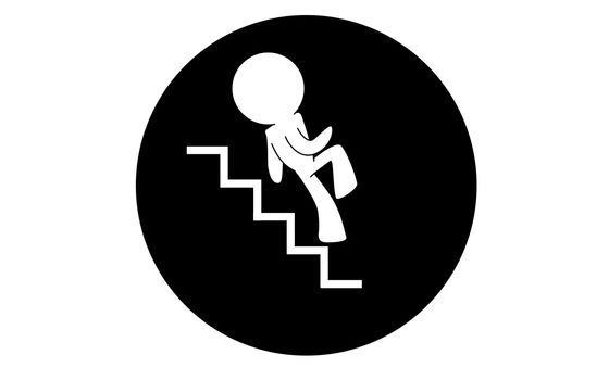 Man falling from stair icon