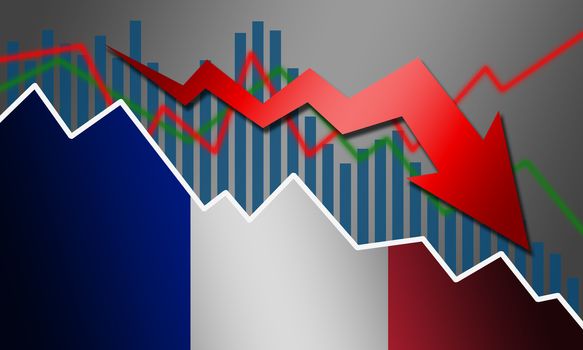 Recession and declining of economy in France