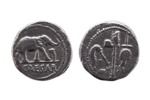 Silver Roman denarius coin 