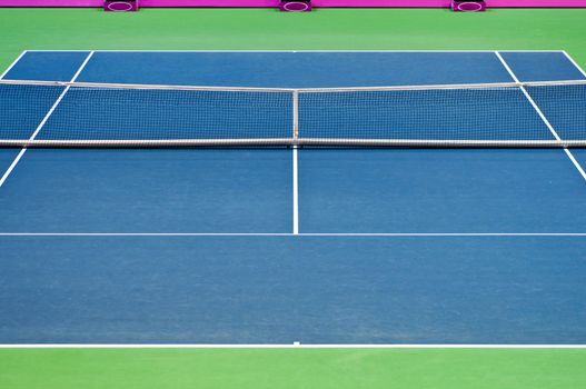 Image of empty tennis court for backgrounds. Surface: Hard