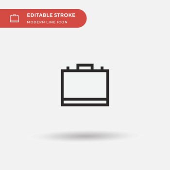 Briefcase Simple vector icon. Illustration symbol design templat